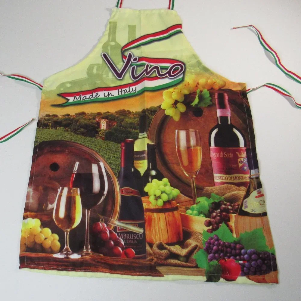 Vino Made In Italy - Italian Themed Vineyard Winery Bib Aprons for Men/Women